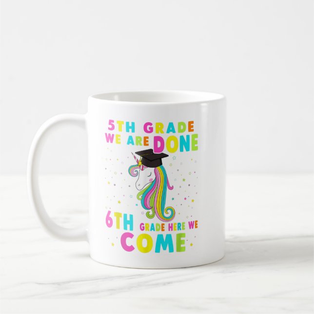 5th Grade Graduation Magical Unicorn 543 Coffee Mug (Left)
