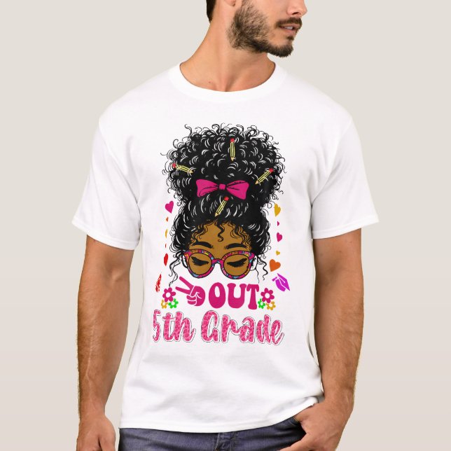 5Th Grade Graduation Shirt For Black Girls 5Th Gra (Front)