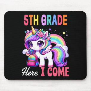 5th Grade Here I Come Unicorn Girls Ck To School F Mouse Mat