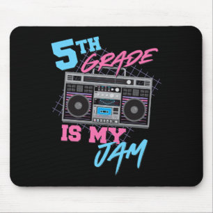 5th Grade Is My Jam - Vintage 80s Boombox Teacher Mouse Mat