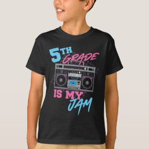 5th Grade Is My Jam - Vintage 80s Boombox Teacher T-Shirt