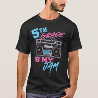 5th Grade Is My Jam - Vintage 80s Boombox Teacher T-Shirt