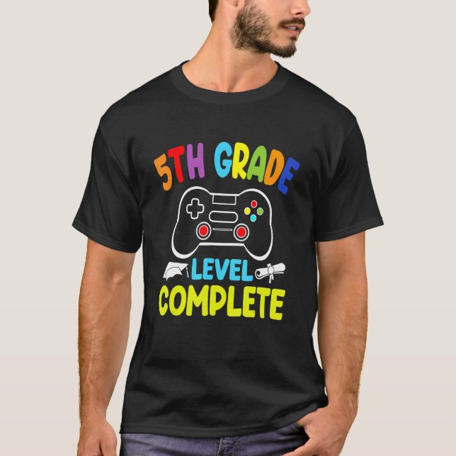 5th Grade Level Complete Fifth Grade Graduation Vi T-Shirt (Front)