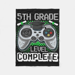 5th Grade Level Complete Gamer 5th Grade Graduatio Fleece Blanket