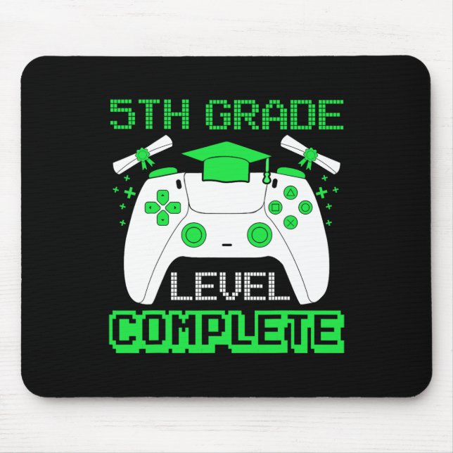 5th Grade Level Complete Gamer 5th Grade Graduatio Mouse Mat (Front)