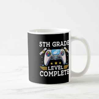 5th Grade Level Complete Gamer Kids Cl Of 2025 Boy Coffee Mug