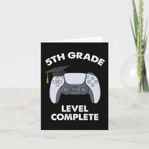 5th Grade Level Complete Graduation Gamer Boys Sch Card