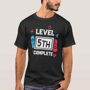5th Grade Level Complete Graduation Gaming Class 2 T-Shirt