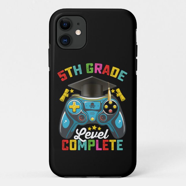 5th Grade Level Complete Graduation Gaming Gamer Case-Mate iPhone Case (Back)