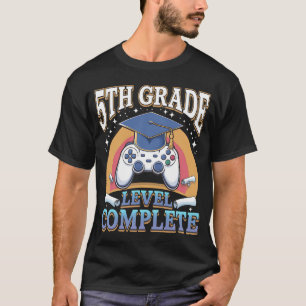 5th Grade Level Complete Graduation Gaming Gamer T-Shirt