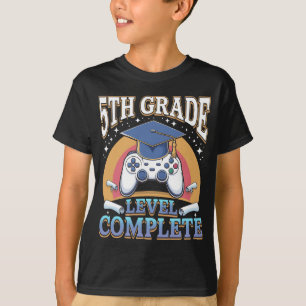 5th Grade Level Complete Graduation Gaming Gamer T-Shirt