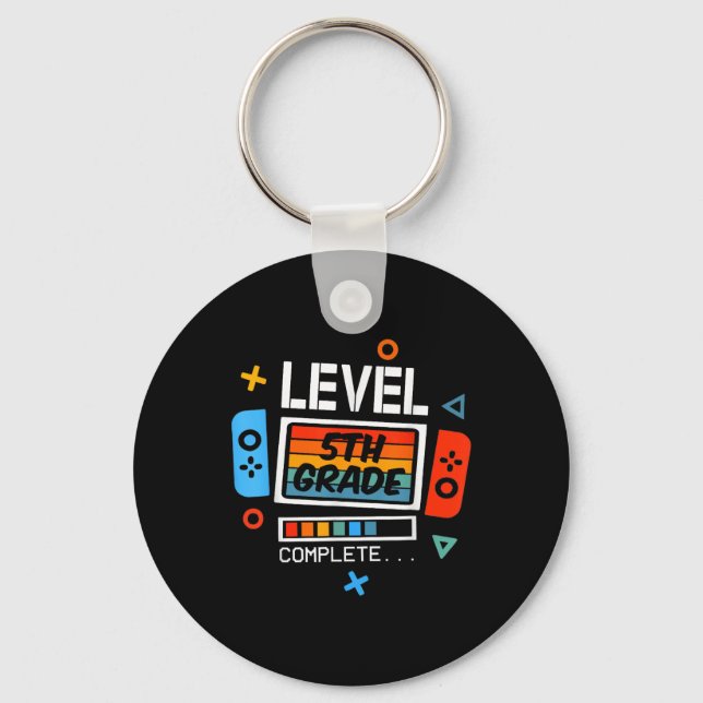 5th Grade Level Complete Last Day Of School Video  Key Ring (Front)