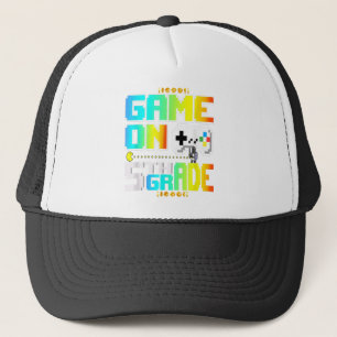 5th Grade Level Unlocked Back To School Game Contr Trucker Hat