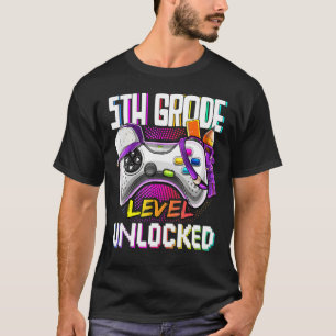 5th Grade Level Unlocked Back To School Video Game T-Shirt