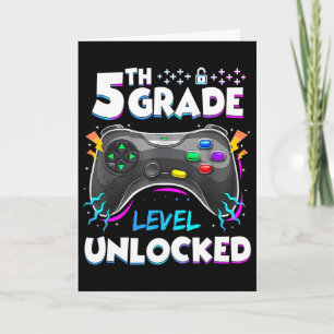5th Grade Level Unlocked Ck To School First Day Ga Card
