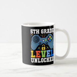 5th Grade Level Unlocked Gamer First Day Of School Coffee Mug