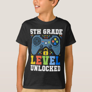 5th Grade Level Unlocked Gamer First Day Of School T-Shirt