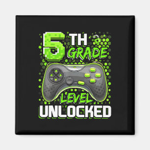 5th Grade Level Unlocked Gaming Gamer Boys Back To Magnet
