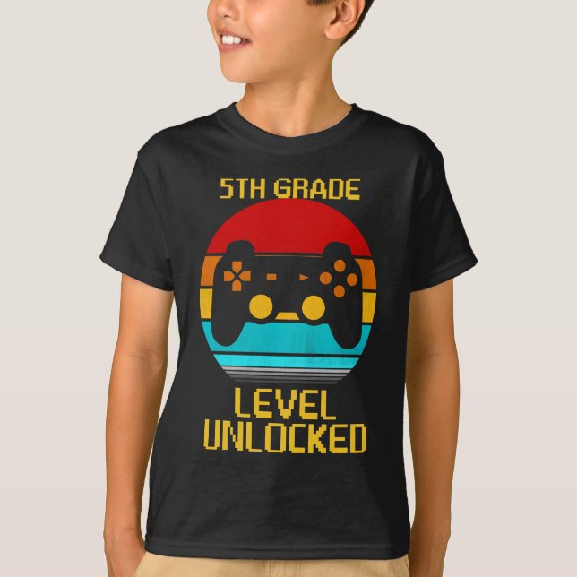 5th grade level unlocked T-Shirt (Front)