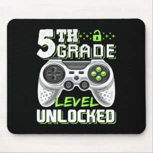 5th Grade Level Unlocked Video Game Back To School Mouse Mat