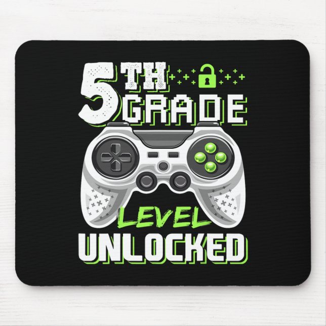 5th Grade Level Unlocked Video Game Byck To School Mouse Mat (Front)