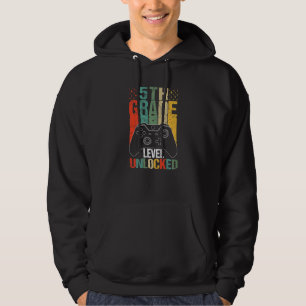 5th Grade Level Unlocked Video Gamer Back To Schoo Hoodie