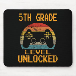 5th Grade Level Unlocked Video Gamer Back To Schoo Mouse Mat