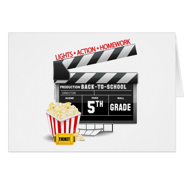 5th Grade Movie Clapboard (Front Horizontal)