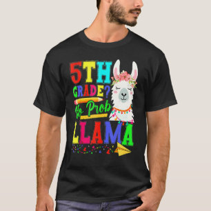 5th Grade No Prob Llama Back To School First Day 3 T-Shirt