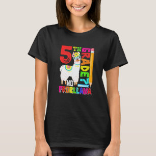 5th Grade No Prob Llama First Day Back To School T-Shirt
