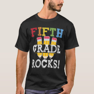 5Th Grade Rocks Back To School Student Kid Teacher T-Shirt