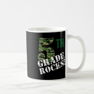 5th Grade Rocks Camo Fifth Grader Back To School C Coffee Mug