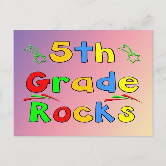 5th Grade Rocks Postcard (Front)