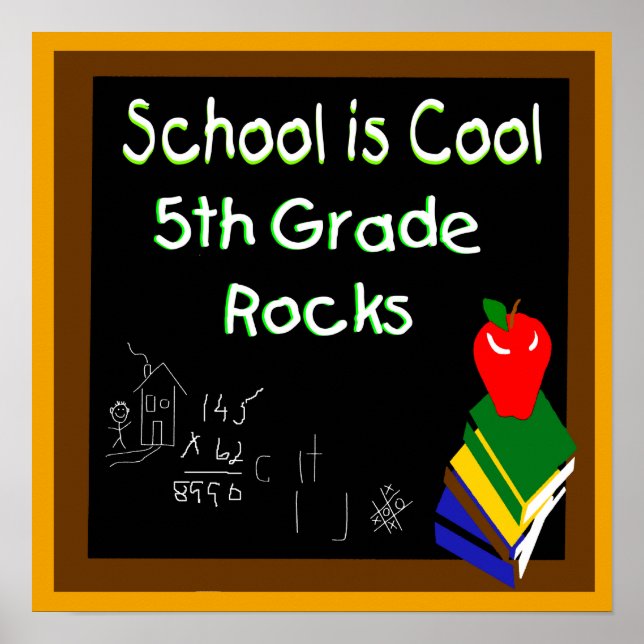 5th Grade School is Cool Poster (Front)