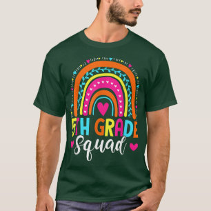 5th Grade Squad Back To School Rainbow Teacher Stu T-Shirt