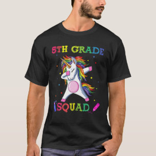 5Th Grade Squad Dabbing Unicorn Back To School T-Shirt