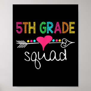 5th Grade Squad Fifth Teacher Student Team Back To Poster