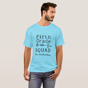 5th Grade Squad Personalised Teacher T-shirt