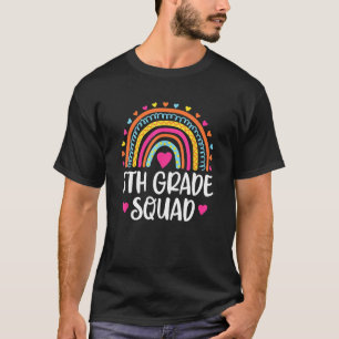 5th Grade Squad Rainbow Back To School Teacher Wom T-Shirt