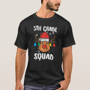 5th Grade Squad Reindeer  Teacher Christmas T-Shirt