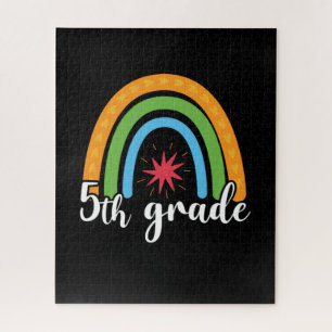 5th Grade Teacher 5th Grade Rainbow Star Jigsaw Puzzle