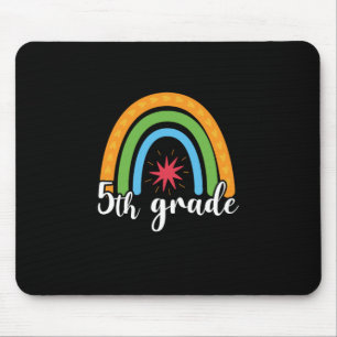 5th Grade Teacher 5th Grade Rainbow Star Mouse Mat