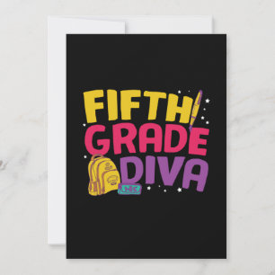 5th Grade Teacher Fifth Grade Diva Invitation