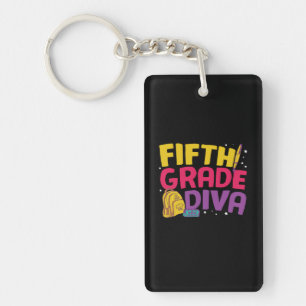 5th Grade Teacher Fifth Grade Diva Key Ring