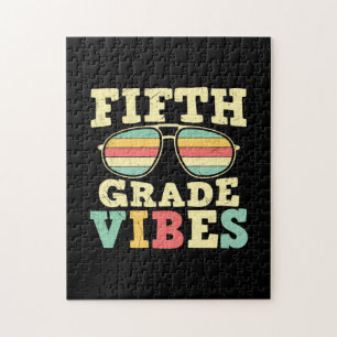 5th Grade Teacher Fifth Grade Vibes Jigsaw Puzzle