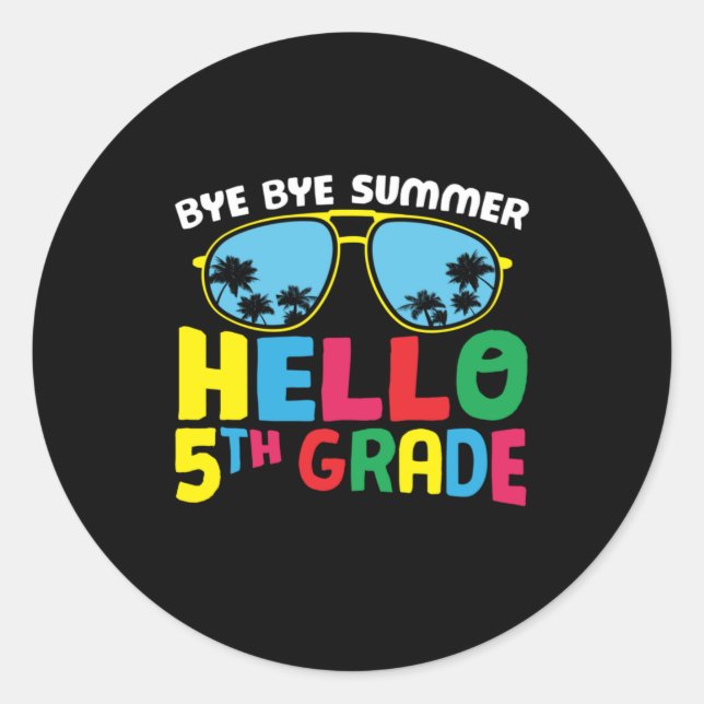 5th Grade Teacher Hello 5th Grade Classic Round Sticker (Front)