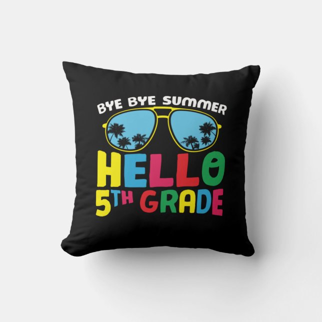 5th Grade Teacher Hello 5th Grade Cushion (Front)