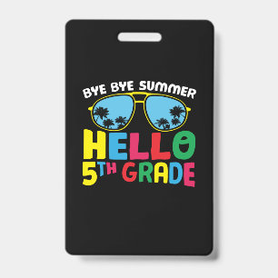 5th Grade Teacher Hello 5th Grade ID Badge