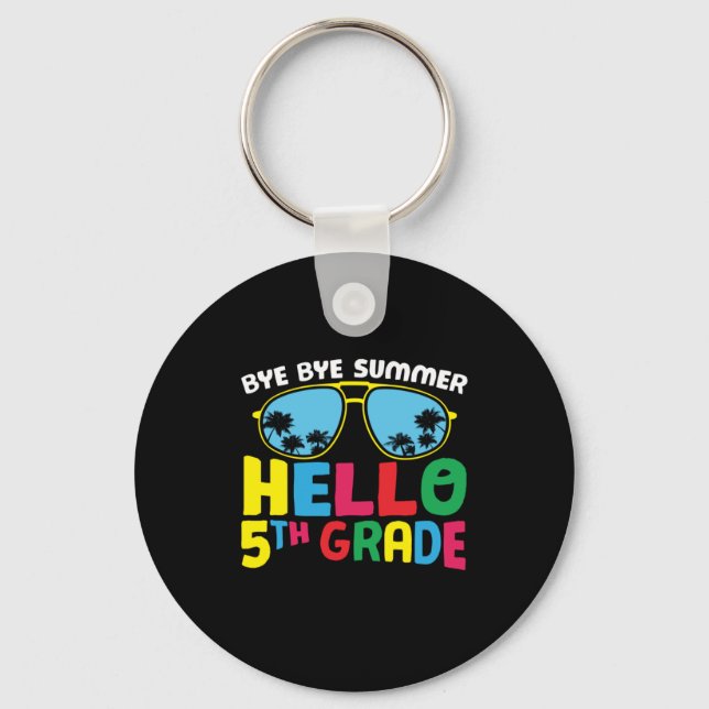5th Grade Teacher Hello 5th Grade Key Ring (Front)