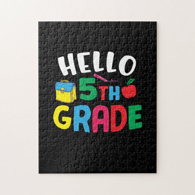 5th Grade Teacher Hello Fifth Grade Jigsaw Puzzle (Vertical)